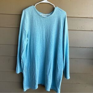Pure J.Jill Light Blue Tunic Top - Size L - Beach Summer Comfy